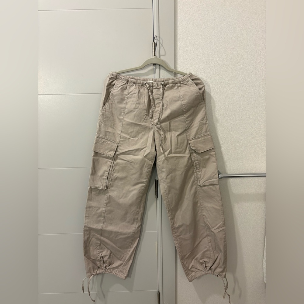 Tan Pull On Cargo Pants